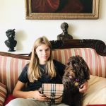 Delia is modelling her mothers bags: Burberry bag, birthday gift circa 1990