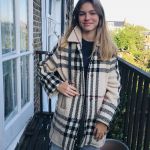 Delia is modelling her mother's coats: Coat wool, Burberry bought 2000, has a matching skirt not shown with Mulberry satchel.